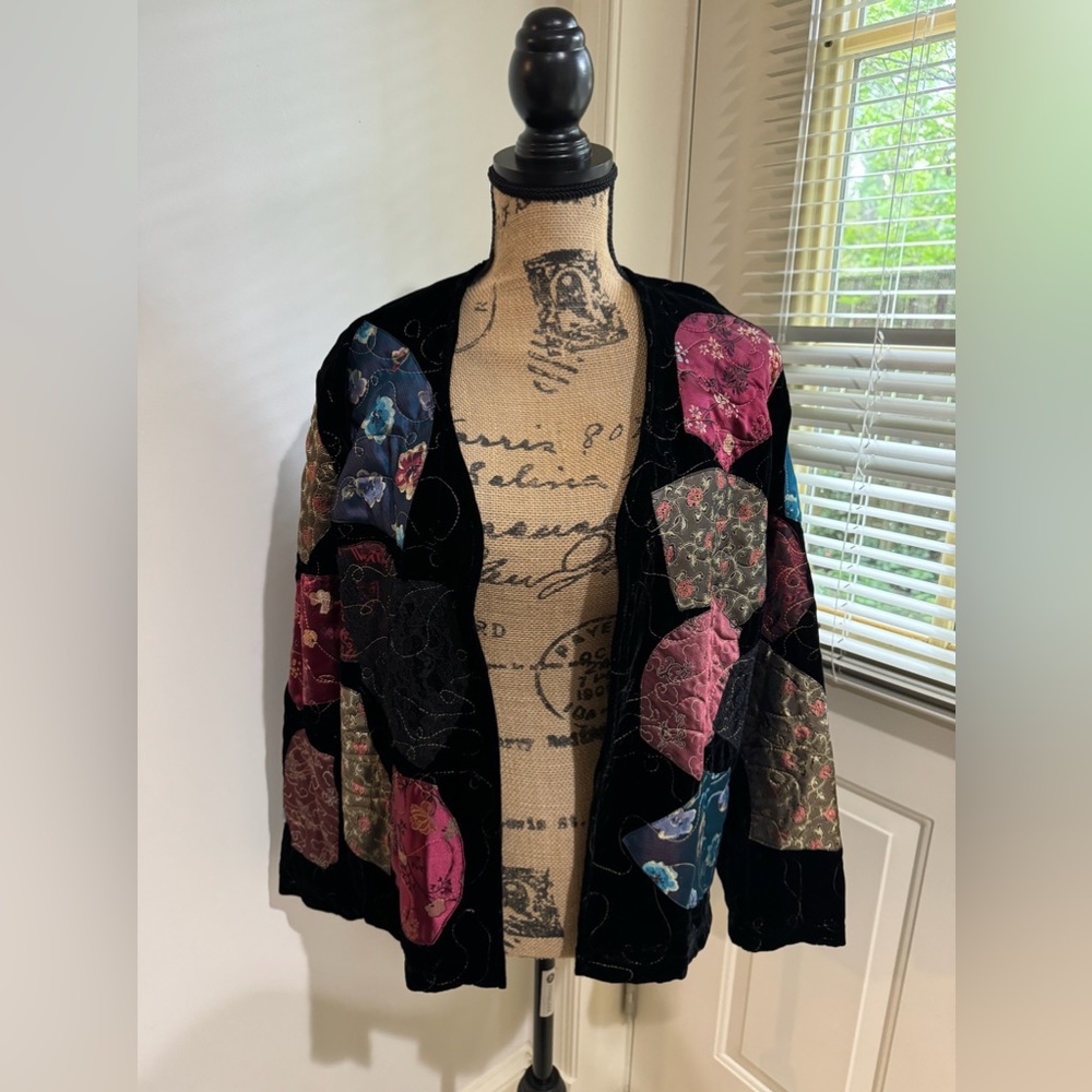 Chico’s Size 2 Gorgeous Patchwork Comfy Jacket - image 7